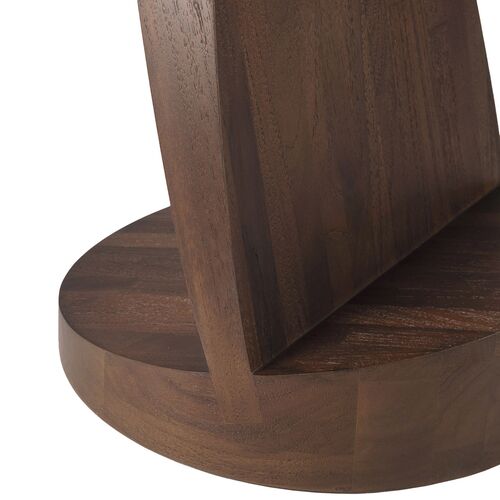 Oblic Side Table, Brown Teak 5 Oblic Side Table, Brown Teak