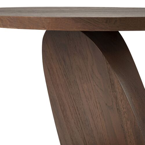 Oblic Side Table, Brown Teak 6 Oblic Side Table, Brown Teak