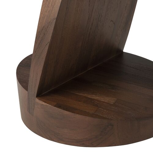 Oblic Side Table, Brown Teak 7 Oblic Side Table, Brown Teak