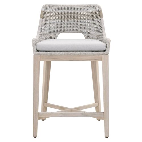Arras Outdoor Counter Stool, Taupe/Pumice