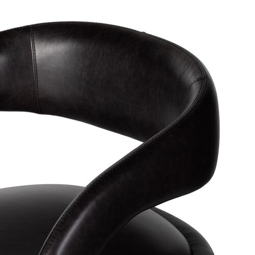 Nina Leather Swivel Chair, Sonoma Black 10 Nina Leather Swivel Chair, Sonoma Black