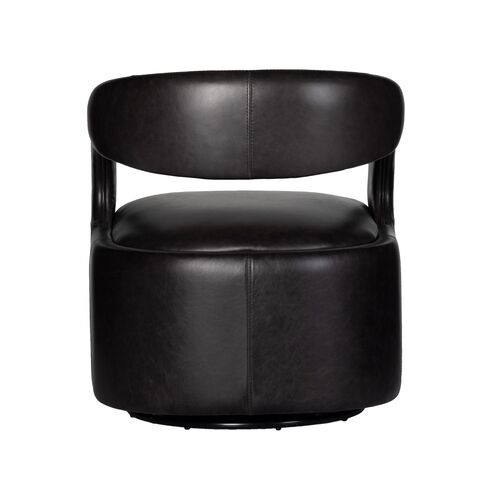Nina Leather Swivel Chair, Sonoma Black 6 Nina Leather Swivel Chair, Sonoma Black