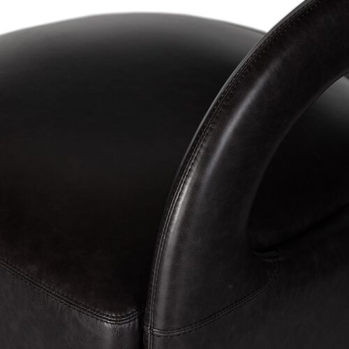 Nina Leather Swivel Chair, Sonoma Black 8 Nina Leather Swivel Chair, Sonoma Black