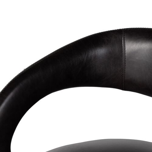Nina Leather Swivel Chair, Sonoma Black 9 Nina Leather Swivel Chair, Sonoma Black