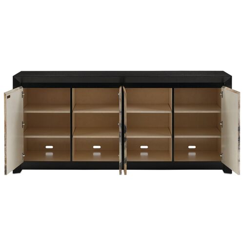 Karlson Credenza, Stained Vellum/Caviar Black 2 Karlson Credenza, Stained Vellum/Caviar Black