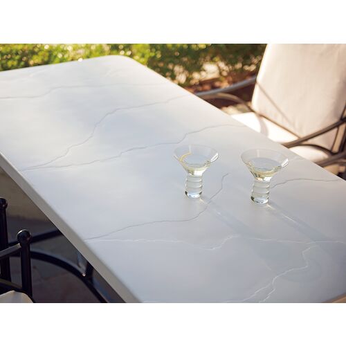 Pavlova High/Low Outdoor Bistro Table, White/Black 5 Pavlova High/Low Outdoor Bistro Table, White/Black