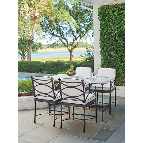 Pavlova High/Low Outdoor Bistro Table, White/Black 6 Pavlova High/Low Outdoor Bistro Table, White/Black