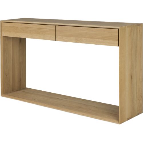 Nordic2-Drawer Console, Oak 1 Nordic2-Drawer Console, Oak