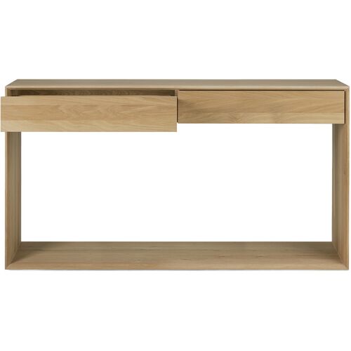 Nordic2-Drawer Console, Oak 3 Nordic2-Drawer Console, Oak