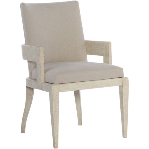 Cascade Upholstered Performance Linen Arm Chair, Terrain