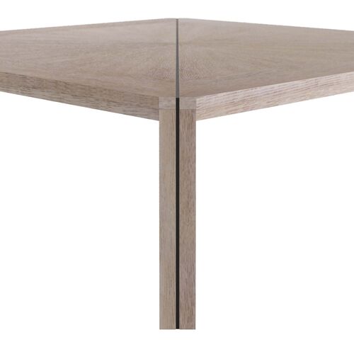 Vancouver Square Oak Cocktail Table, Smoke Gray 4 Vancouver Square Oak Cocktail Table, Smoke Gray