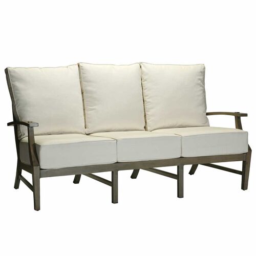 Croquet Outdoor Aluminum Sofa, Slate Grey