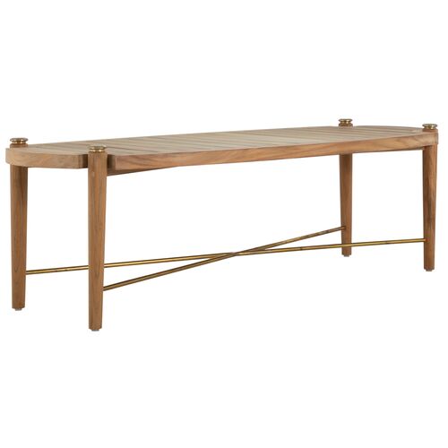 Pacifica Outdoor Rectangular Coffee Table, Natural Teak 1 Pacifica Outdoor Rectangular Coffee Table, Natural Teak