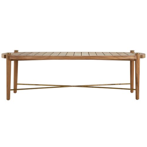 Pacifica Outdoor Rectangular Coffee Table, Natural Teak 2 Pacifica Outdoor Rectangular Coffee Table, Natural Teak