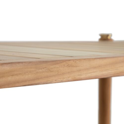 Pacifica Outdoor Rectangular Coffee Table, Natural Teak 3 Pacifica Outdoor Rectangular Coffee Table, Natural Teak