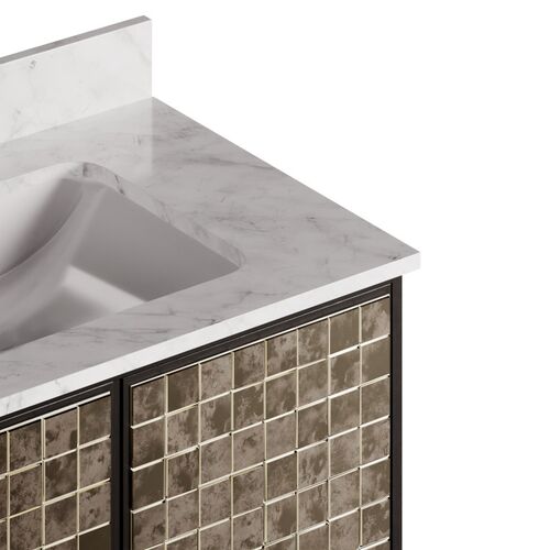 Mosaico 36" Vanity with Rectangular Undermount Sink, Ebony 2 Mosaico 36" Vanity with Rectangular Undermount Sink, Ebony