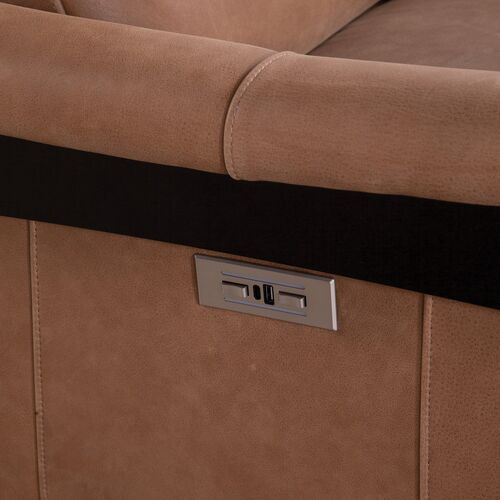 Langley Leather Power Recliner, Notting Hill Cider 5 Langley Leather Power Recliner, Notting Hill Cider