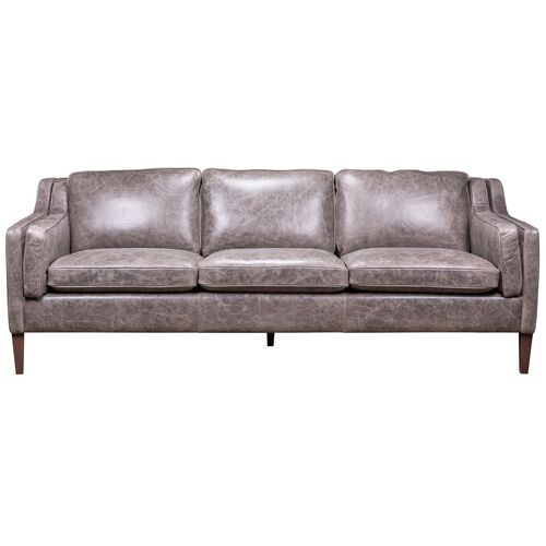Sedgwick Leather Sofa, Venerando Smoke 1 Sedgwick Leather Sofa, Venerando Smoke