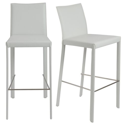 S/2 Callen Barstools, White 1 S/2 Callen Barstools, White