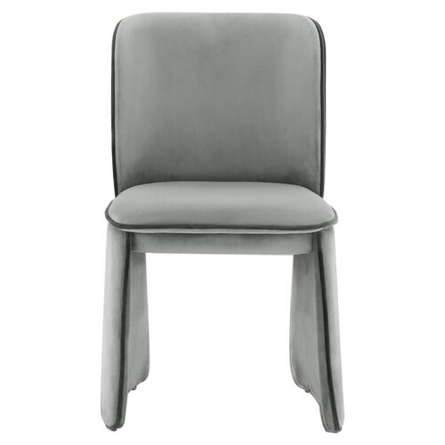 Nolen Velvet Dining Chair, Grey 2 Nolen Velvet Dining Chair, Grey