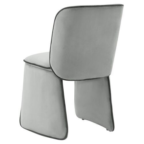 Nolen Velvet Dining Chair, Grey 3 Nolen Velvet Dining Chair, Grey