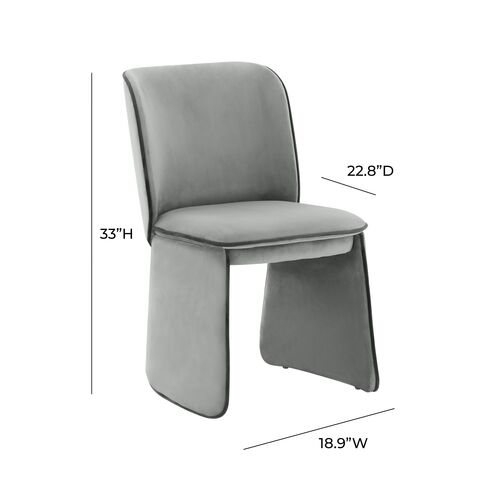 Nolen Velvet Dining Chair, Grey 5 Nolen Velvet Dining Chair, Grey