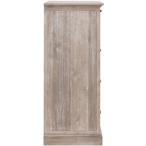 August 5-Drawer High Chest, Natural Gray Acacia 5 August 5-Drawer High Chest, Natural Gray Acacia
