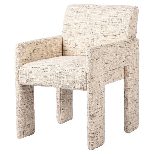 Wren Linen Dining Armchair