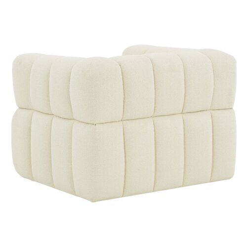 Aria Boucle Tufted Accent Chair, Creme 5 Aria Boucle Tufted Accent Chair, Creme