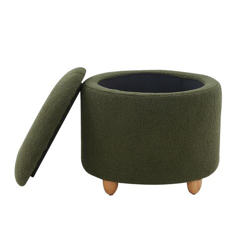 Zaria Storage Ottoman, Faux Shearling 4 Zaria Storage Ottoman, Faux Shearling