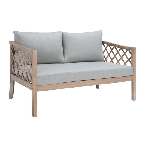 Soren Outdoor Sofa, Brown/Light Grey