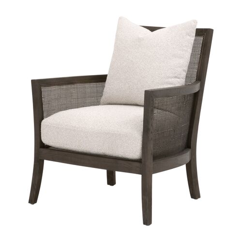 Kynara Rattan Club Chair, Matte Brown/Natural Performance 1 Kynara Rattan Club Chair, Matte Brown/Natural Performance