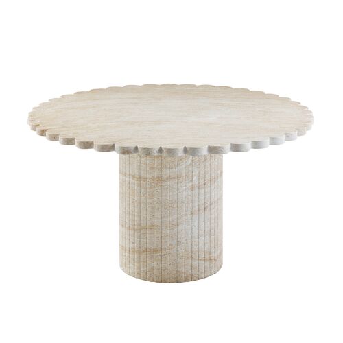 Maelis Indoor/Outdoor Coffee Table, Washed Travertine
