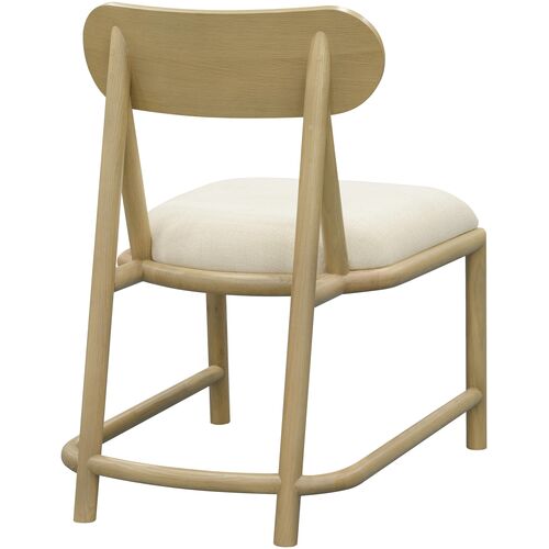 S/2 Ruelle Oak Dining Chairs, Beige 2 S/2 Ruelle Oak Dining Chairs, Beige
