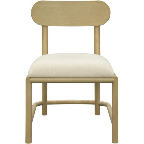 S/2 Ruelle Oak Dining Chairs, Beige 3 S/2 Ruelle Oak Dining Chairs, Beige