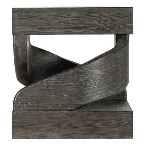 Commerce & Market Twisted End Table, Brown 2 Commerce & Market Twisted End Table, Brown