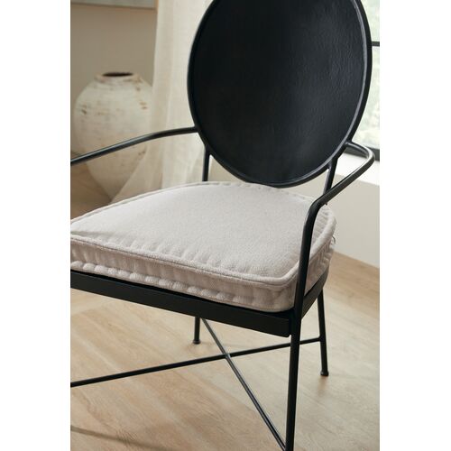 Ciao Bella Metal Arm Chair, Aged Bronze/Tuscan White 3 Ciao Bella Metal Arm Chair, Aged Bronze/Tuscan White