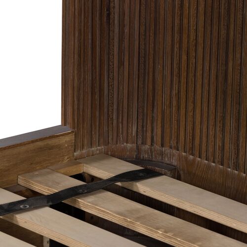 Fresno Fluted Bed, Terra Brown Oak 10 Fresno Fluted Bed, Terra Brown Oak