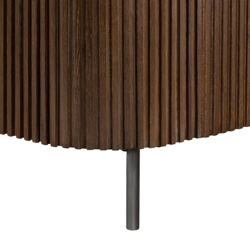 Fresno Fluted Bed, Terra Brown Oak 12 Fresno Fluted Bed, Terra Brown Oak
