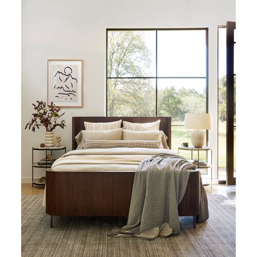 Fresno Fluted Bed, Terra Brown Oak 13 Fresno Fluted Bed, Terra Brown Oak