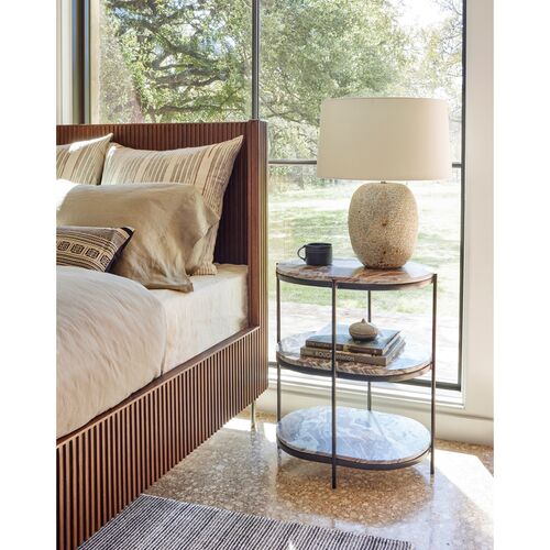 Fresno Fluted Bed, Terra Brown Oak 14 Fresno Fluted Bed, Terra Brown Oak