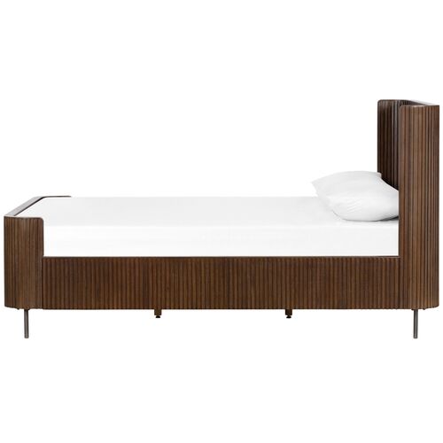 Fresno Fluted Bed, Terra Brown Oak 4 Fresno Fluted Bed, Terra Brown Oak