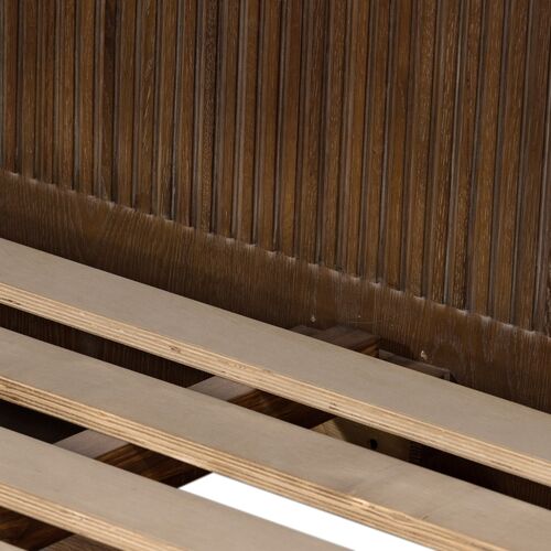 Fresno Fluted Bed, Terra Brown Oak 9 Fresno Fluted Bed, Terra Brown Oak