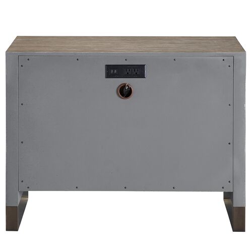 Bowen 2-Drawer Nightstand, Weathered Oak 3 Bowen 2-Drawer Nightstand, Weathered Oak