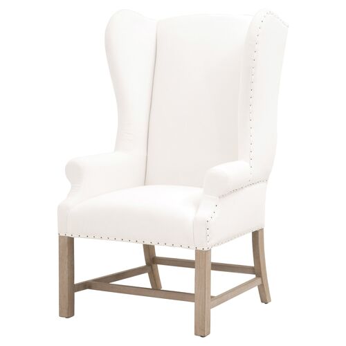 Milly Wingback Armchair, Pearl Performance 1 Milly Wingback Armchair, Pearl Performance