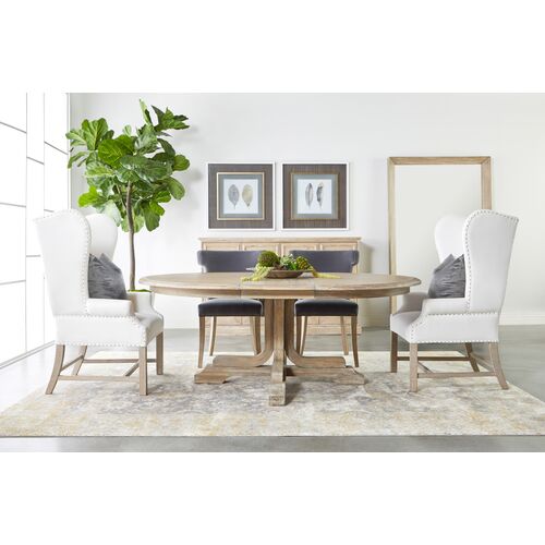 Milly Wingback Armchair, Pearl Performance 10 Milly Wingback Armchair, Pearl Performance