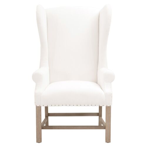 Milly Wingback Armchair, Pearl Performance 2 Milly Wingback Armchair, Pearl Performance