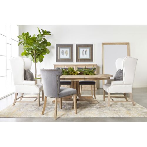 Milly Wingback Armchair, Pearl Performance 8 Milly Wingback Armchair, Pearl Performance