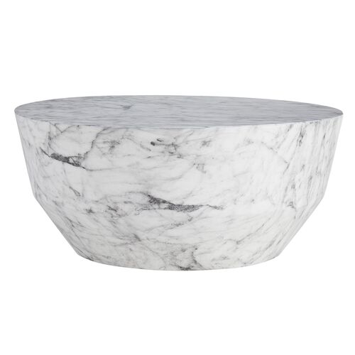 Godwin Concrete Cocktail Table, White/Grey 1 Godwin Concrete Cocktail Table, White/Grey