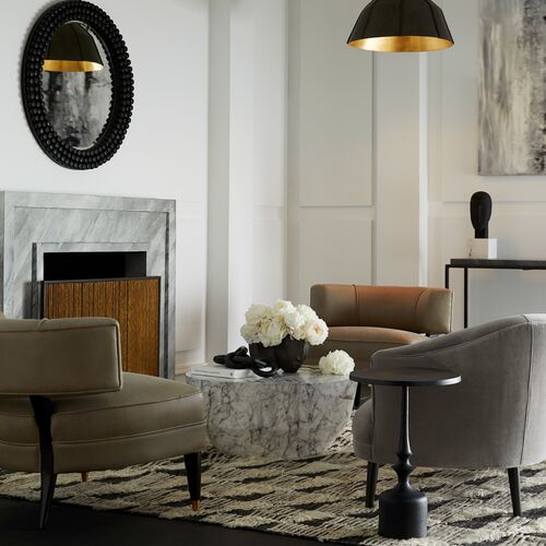 Godwin Concrete Cocktail Table, White/Grey 2 Godwin Concrete Cocktail Table, White/Grey